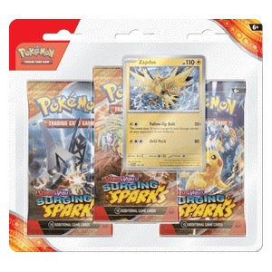 Pokémon Scarlet & Violet Surging Sparks 3 Pack Blister Zapdos, Quagsire
