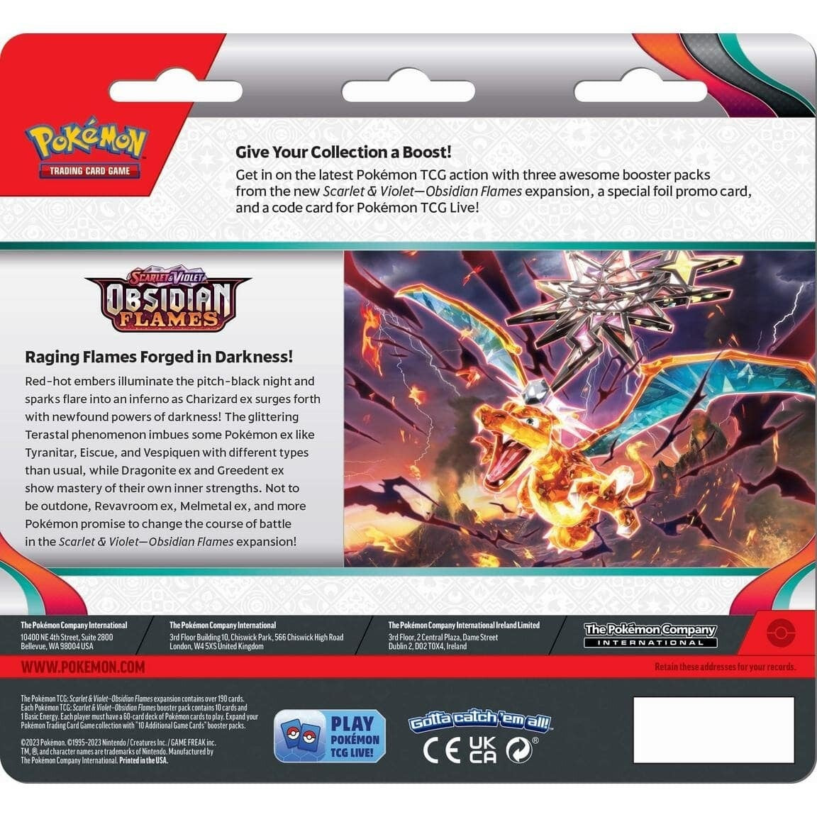 Pokémon Scarlet & Violet Obsidian Flames 3 Booster Blister Eevee