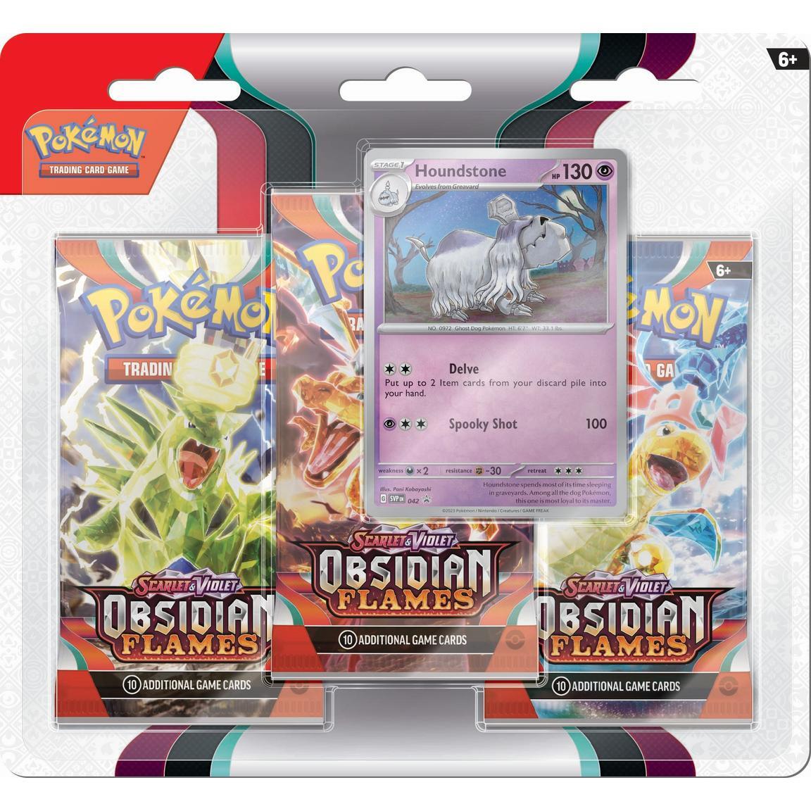 Pokémon Scarlet &amp; Violet Obsidian Flames 3 Booster Blister Houndstone