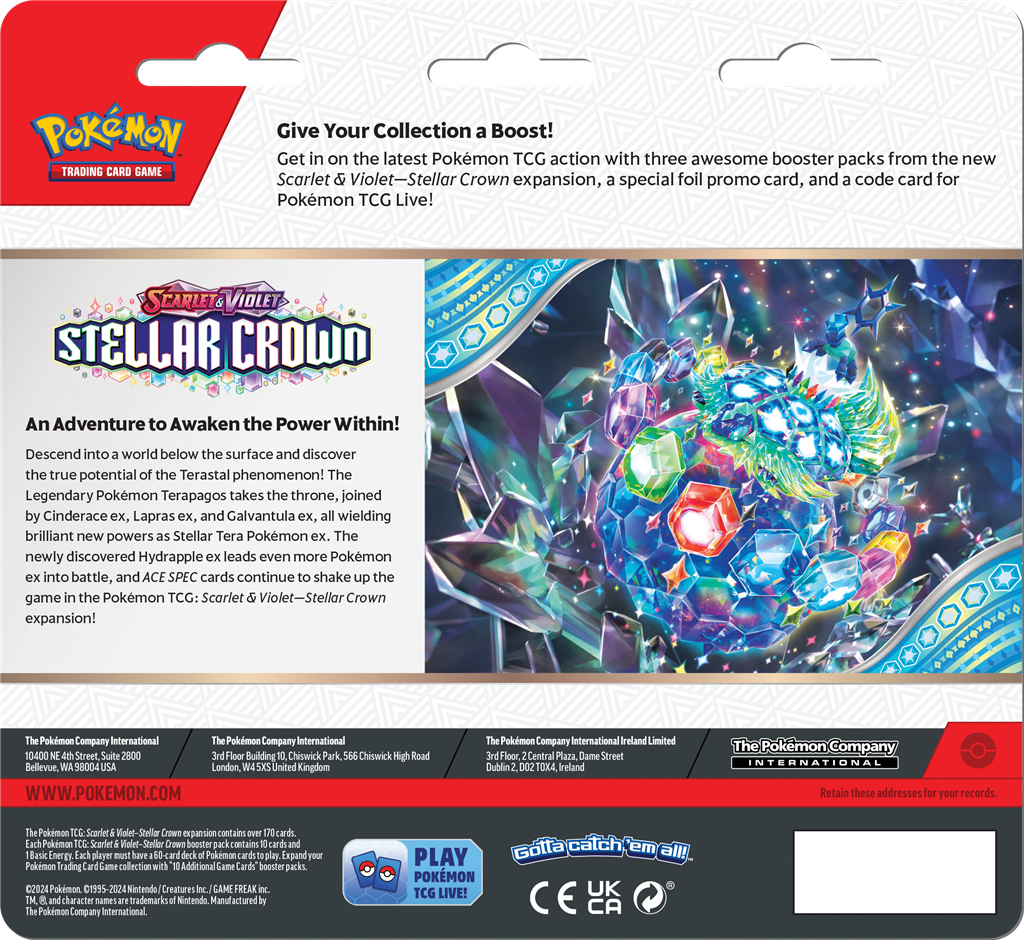 Pokémon Scarlet & Violet Stellar Crown 3 Pack Blister Latias