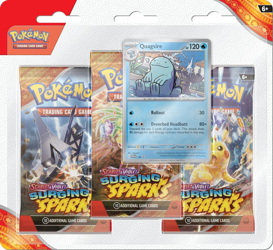 Pokémon Scarlet & Violet Surging Sparks 3 Pack Blister Quagsire