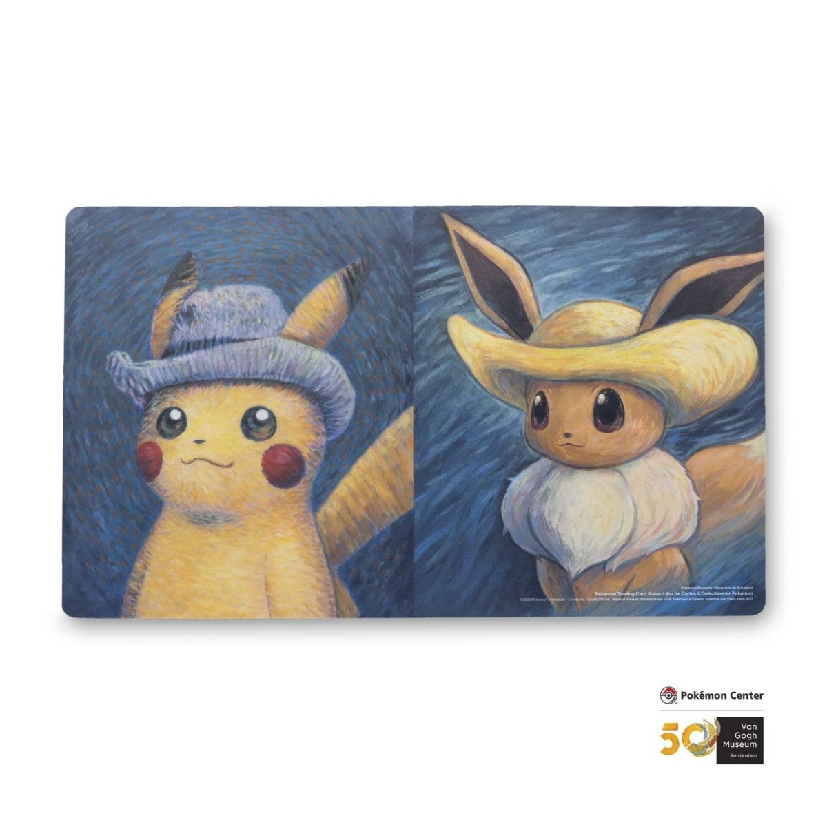 Pikachu & Eevee Inspired by Vincent's Self-Portraits Playmat